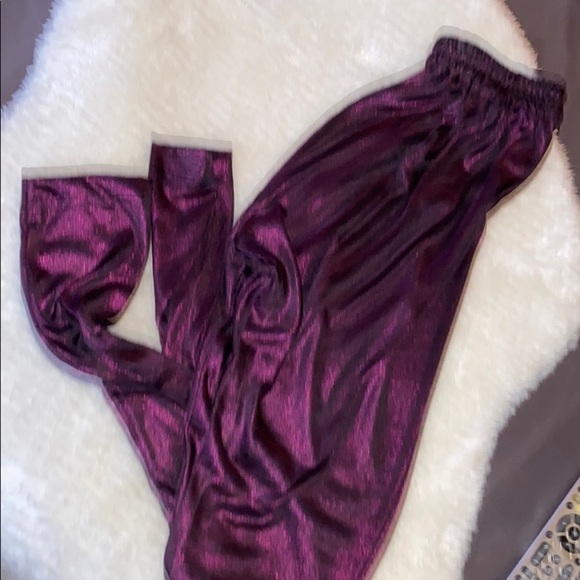 Fashion  Shiny plum Tights leggings - Picture 3 of 13